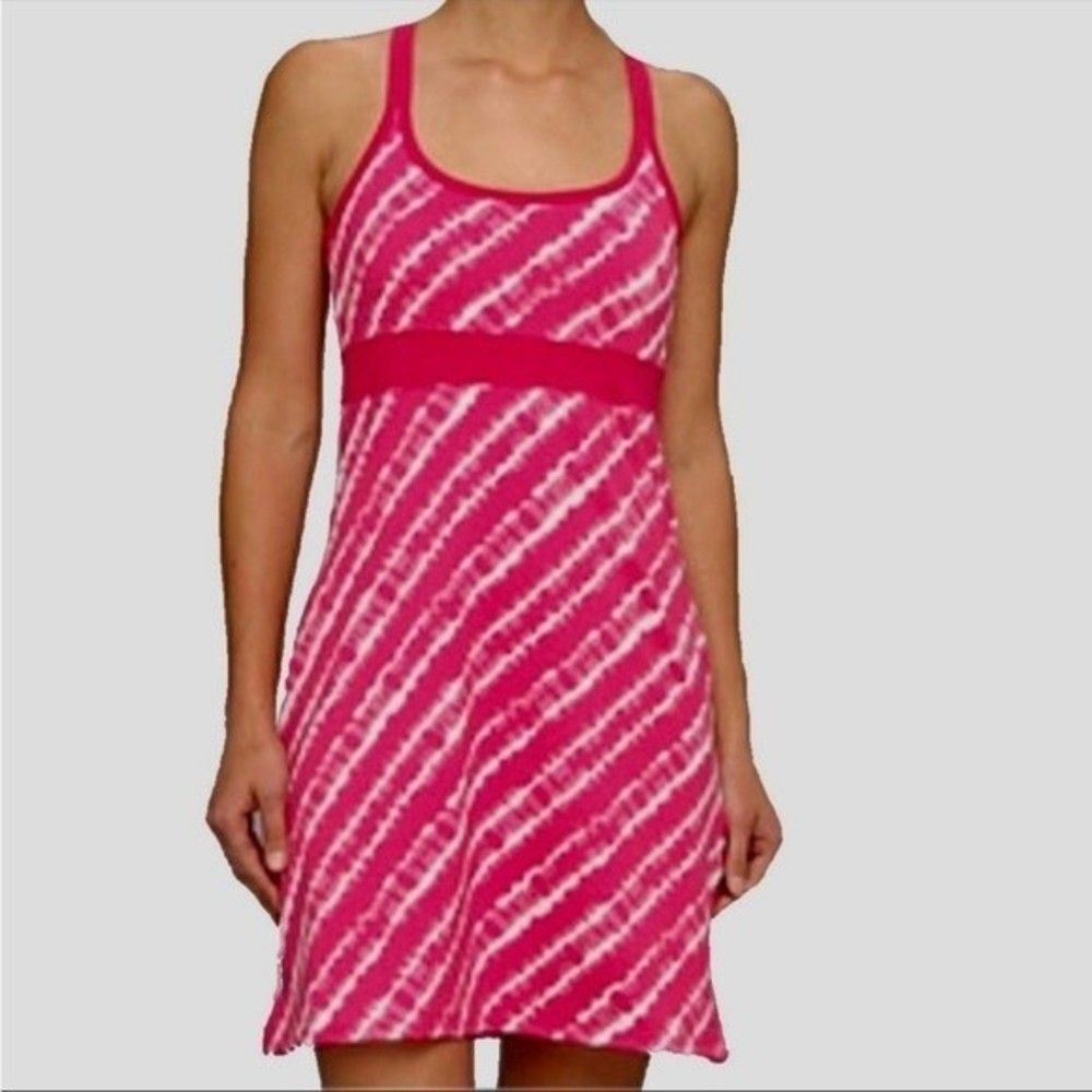 Soybu Women's Pink Waterlily Tie Dye Tahiti Athletic Dress Size Medium